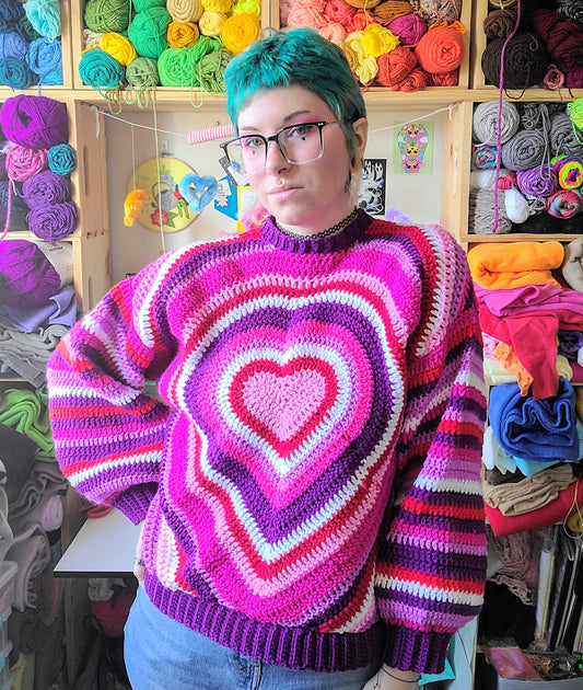 Sweetheart Valentine Crop Sweater