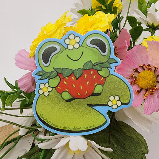 Strawberry Froggy Sticker