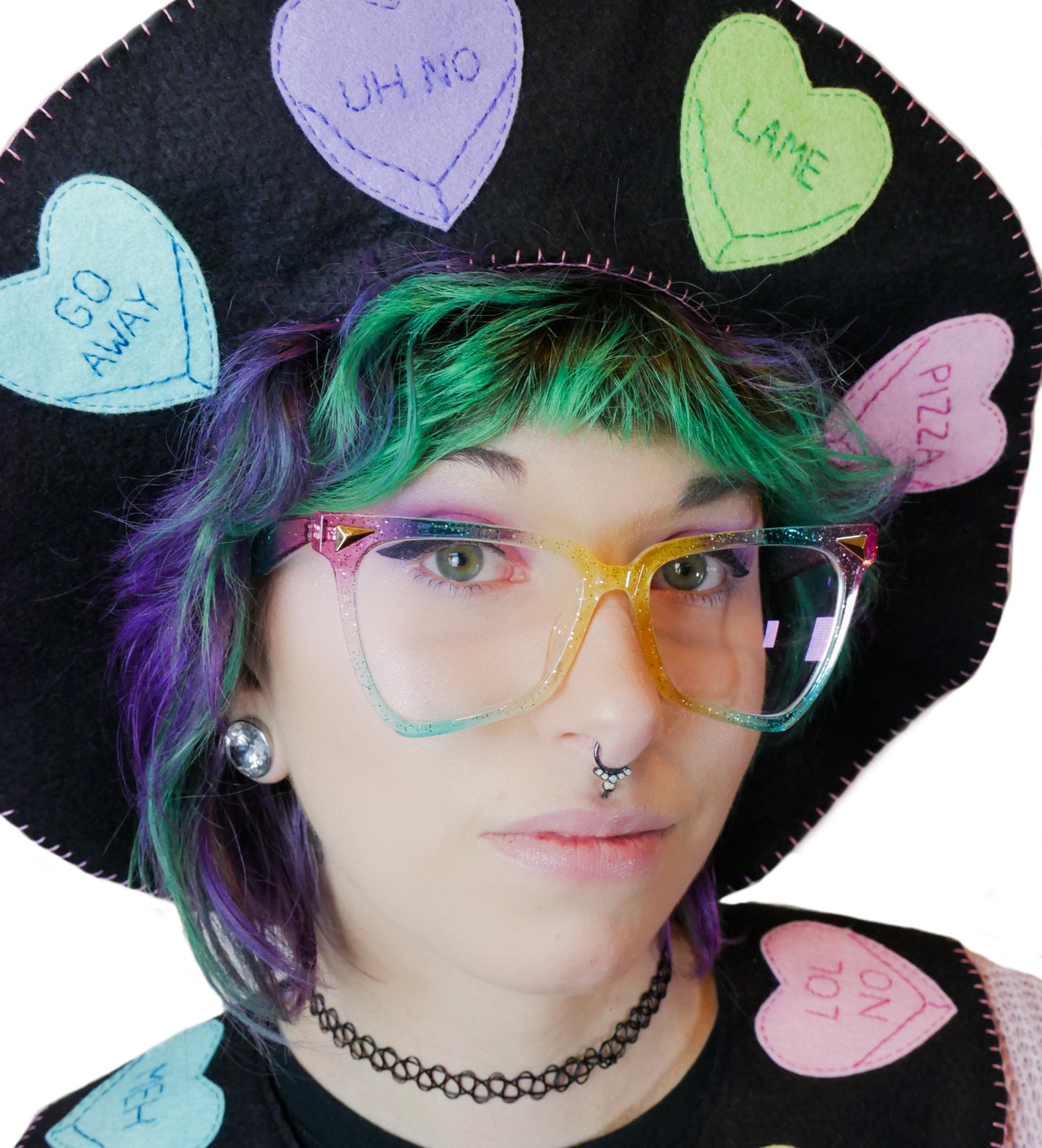 Eat Ur <3 Out Wide Brim Witch Hat